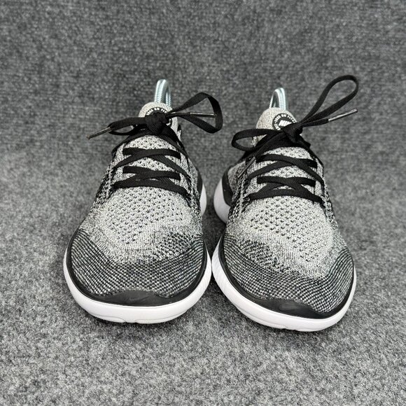 Nike Free Run Flyknit 2018 Running Shoes Women's Size 8 Black White Athletic - Picture 2 of 12